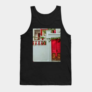 Aesthetic colorful greek island home Tank Top